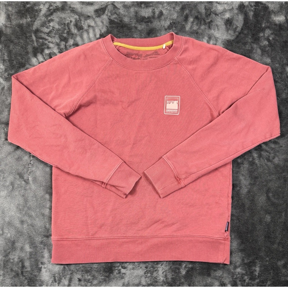 Patagonia Women's Medium Dusty Mauve Red Organic Cotton Crewneck Sweatshirt